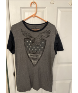 American Eagle Mens T-Shirt Size Large Grey With Graphic Design AEO - £10.99 GBP