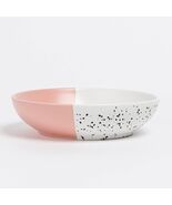 over&amp;back Stoneware Dinner Bowl 30 fl oz Pink/White Black Splatter Oval - $219.03 MXN