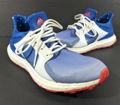 4th July Mens Running Shoes 7.5 Adidas Endless Energy Boost Blue White - $35.67