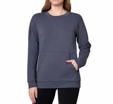 Mondetta Women&#39;s Size Small Blue Soft Crew Neck Sweatshirt NWT - $13.49