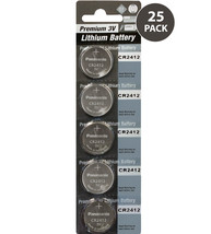 Premium Batteries CR2412 3V Lithium Coin Cell (25 Batteries) - £115.62 GBP