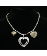 Jessica Simpson Three Heart Charm 16&quot; Necklace - €8,51 EUR