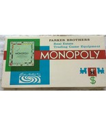 1961 PARKER BROTHERS Monopoly Game Vintage No.9 Edition COMPLETE - $19.55