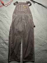 Vintage SEARS Tradewear Overalls Men&#39;s 38x28 Denim Bibs USA Union Made - £31.29 GBP
