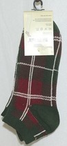 Simply Noelle Brand Green Red Plaid One Size Fits Most Womens  Ankle Socks image 2