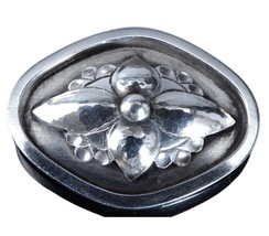 Georg Jensen Sterling Silver Art Deco Flower Pin - £118.04 GBP