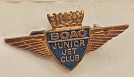 BOAC Junior Jet Club Wing Pin Wings Made In England Manhattan Products - £7.76 GBP