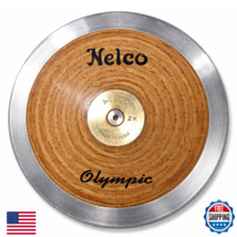Wood Discus 1kg - Competition &amp; Practice, Steel Rim, 60-70% Rim Weight - $38.28