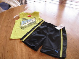 Boy Baby Puma t shirt  shorts set sleeveless active 24M 24 months outfit - $12.86