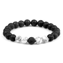 2pcs Men Hematite Black Lava Beaded Bracelets 8mm Natural Stone Tiger Eye Energy - £14.22 GBP