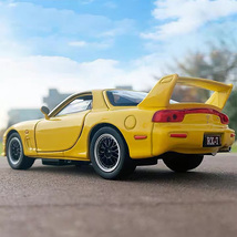 1:32 Mazda RX-7 FD3S Diecast Car Model Initial-D Takahashi Keisuke RX7 Yellow - £18.07 GBP