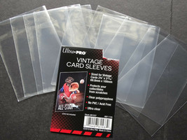 10 Loose Sleeves Ultra Pro Tall Card Sleeves 2 1/2&quot; x 4 3/4&quot; Tall Trading Cards  - £1.59 GBP