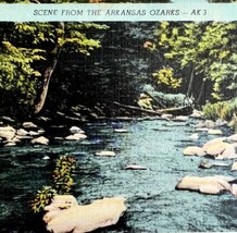 Ozarks Stream Scenery Postcard Landscape Arkansas 1943 PCBG11A - £15.92 GBP