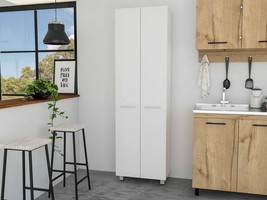 78" Modern White Pantry Cabinet with Two Full Size Doors - $8,304.72 MXN