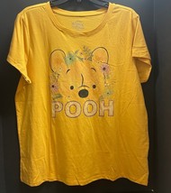 Women’s Disney Winnie The Pooh Big Face  T-shirt Size XL Yellow New - $15.42 CAD