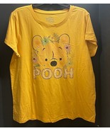 Women’s Disney Winnie The Pooh Big Face  T-shirt Size XL Yellow New - $214.19 MXN