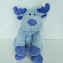 TY Pluffies Blue Moose BLOOSE Lovey Plush Beanie 2006 Plastic Eyes TyLux No Tag - £17.80 GBP