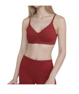 Seamless Soft Padded Red T-Shirt Bra Size M Scallop Trim Adjustable Long... - €11,34 EUR