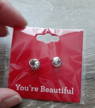 NEW Silver Plated Circular Earrings. Pierced ears. &quot;You&#39;re Beautiful&quot; - $144.80 MXN