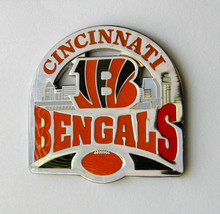 Cincinnati Bengals Nfl Football Cutout Large Metal Enamel Lapel Pin Badge 1.25&quot; - £4.91 GBP