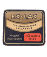 Vintage Ex-Lax Tin Empty The Chocolated Laxative - $5.89