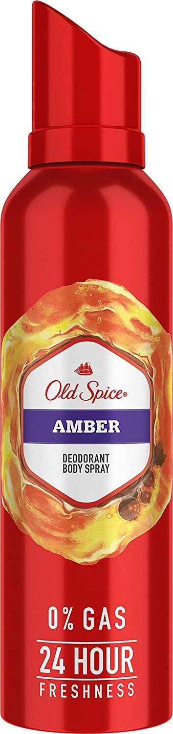 Old Spice Amber Deodorant  Body Spray Perfume for Men 140ml 1 Pcs  - $21.67