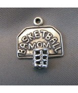 VINTAGE STERLING SILVER 3D BASKETBALL MOM PENDANT CHARM Sports USA MADE - £7.83 GBP