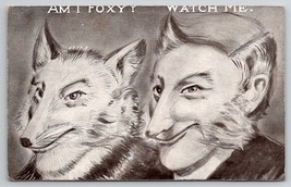 Man Resembles Fox Am I Foxy Watch Me Dow City IA To Long Pine Nebr Postcard A33 - £7.82 GBP