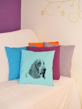 Basset Hound, pillow with dog, home decoration, high quality fabric, 5 colours!! - £15.13 GBP