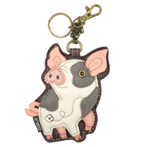 SPOTTED PINK PIG KEY FOB COIN PURSE KEYCHAIN CHALA - $18.32