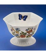Aynsley Cottage Garden Hexagon Footed Bowl English Bone China 3&quot; Tall VT... - $33.03 CAD