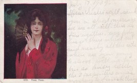 Yum Yum Woman in Red Postcard 1909 Hebron Nebraska D02 - £2.38 GBP