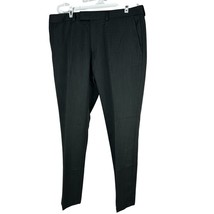 Kenneth Cole Reaction Mens Black Dress Pants 36x30 Polyester Slim Fit - $19.32