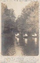 Bridgeton New Jersey Nj~Canoeing Along The RACEWAY~1906 Real Photo Postcard - £9.89 GBP