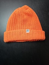 Columbia Knit Beanie Hat Cap Adult Chunky Cotton Bright Orange Men Women... - £23.32 GBP