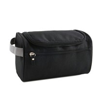 Large Capacity Travel Wash Bag - Hanging Toiletry Shaving Gym Makeup Bag, Black - £8.42 GBP