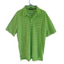Ralph Lauren Polo Golf Shirt XL Green Striped Pima Cotton Lisle Short Sleeve-... - £18.29 GBP