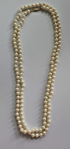Signed Avon Vintage Extra long Faux Baroque Pearl 54&quot; Necklace    SKU 39 - £13.36 GBP