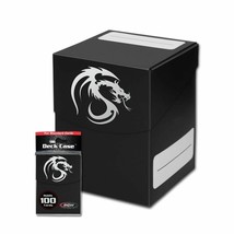 1x Bcw Gaming Large Deck Case Black Box Holds 100 Cards w/Divider 1-DCLG-BLK - £5.31 GBP