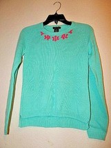 New Cynthia Rowley Beaded Neckline Sweater size 14 blue - £15.03 GBP