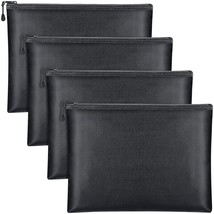 4 Pack Fireproof Document Bags 13.4 X 9.4 Inch Waterproof And Fireproof Money Ba - £37.95 GBP