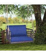 Single Person Hanging Seat with Seat and Back Cushions-Navy - Color: Navy - €120,90 EUR