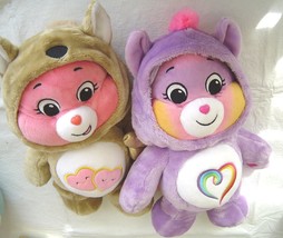 2 Hoodie Friends Care Bears Togetherness Pegasus and Unlock Magic Fox Plush 2021 - £15.97 GBP