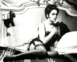 Barbara Steele 16x20 Poster sexy in black stockings and basque - £15.71 GBP