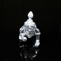 Pure Silver Bal Krishna Ladoo Gopal Kanha Ji silver idol - Solid inside - $180.50