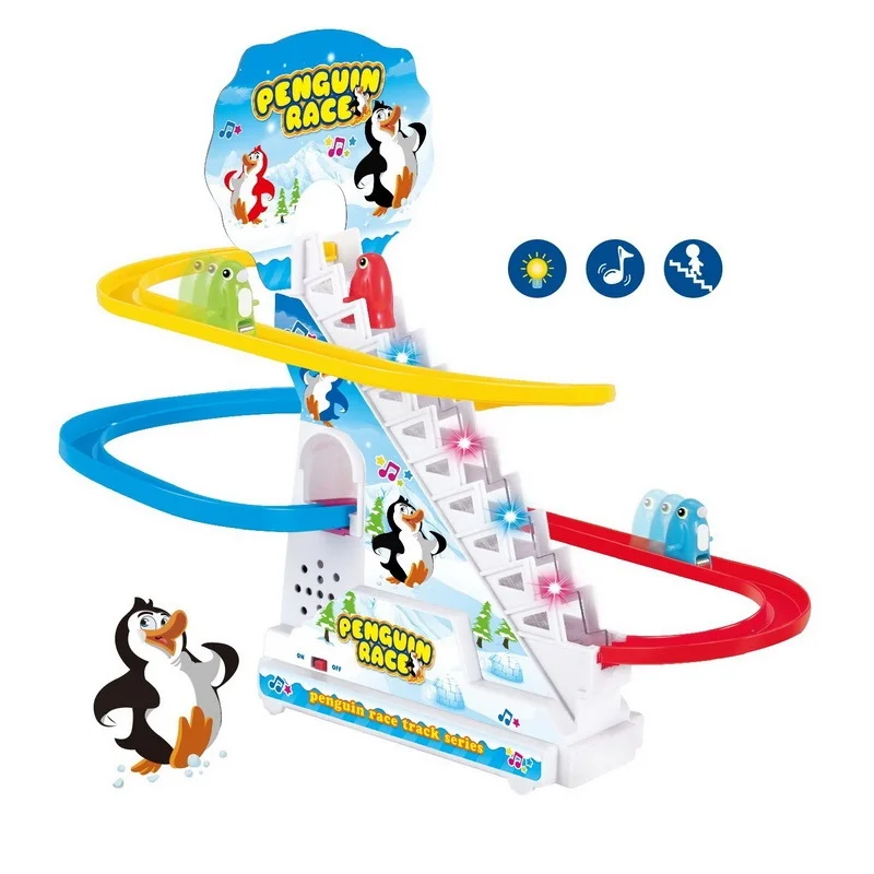 Game Fun Play Toys Climbing Stairs Track Game Fun Play Toyss Cartoon Penguin Din - £34.24 GBP