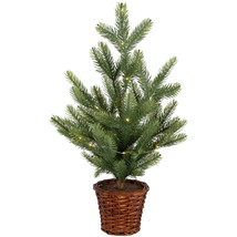 US Seller Artificial Pine Christmas Tree Basket Base 20&quot; Warm White Fast... - £81.80 GBP