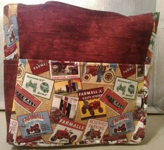 Farmall Tractor Country Barn Farm Logo Purse/Project Travel Bag Handmade 12x12 - $37.14