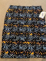 LuLaRoe Cassie Pencil Skirt Womens Size 3XL Blue Geometric Aztec Print NWT - £8.88 GBP