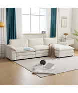 120&quot; W Sectional Sofa L Shaped Couch with Chaise Living Room Sleeper Set... - €836,38 EUR